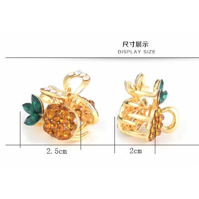 High-grade Alloy Diamond Hair Clips Cute Pineapple Hairpin